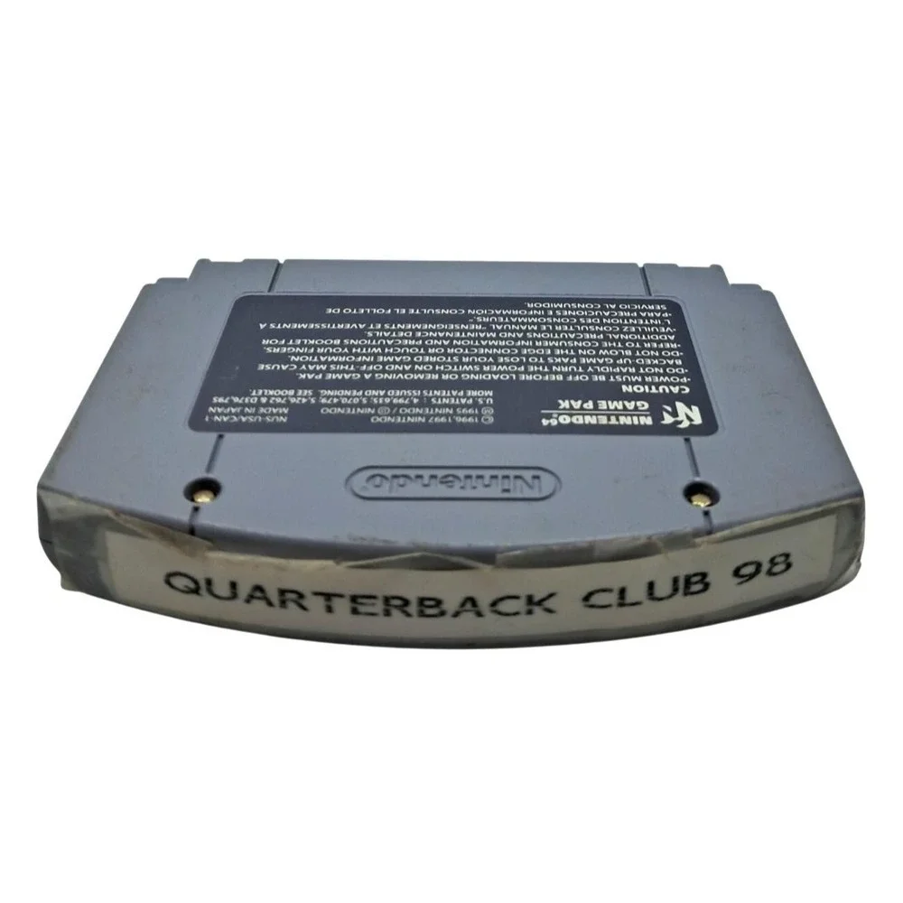 Nintendo NFL Quarterback Club 98 N64‎ Grey Cartridge Brett Favre Sports Game